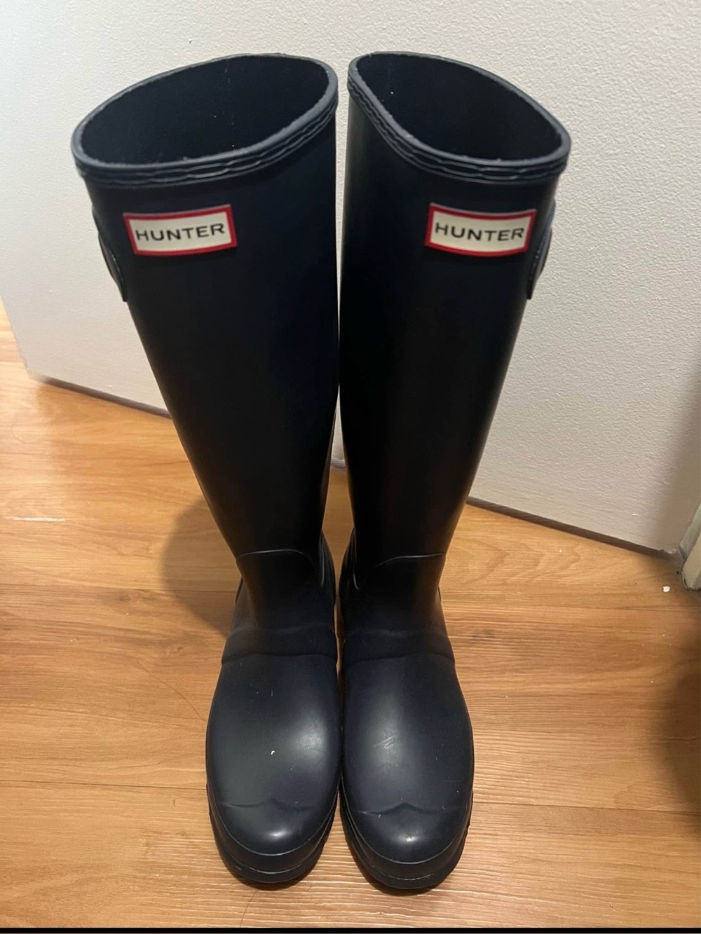 Hunter Knee-High Rain Boots in Black
